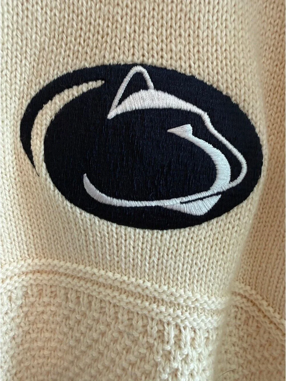 Penn State Nittany Lions Unisex XL Knit Sweater NWT Collegiate Game Day Cream